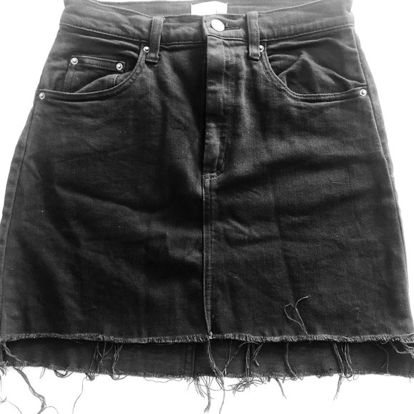 Wilfred Free Black Denim Skirt - Picture 2 of 5